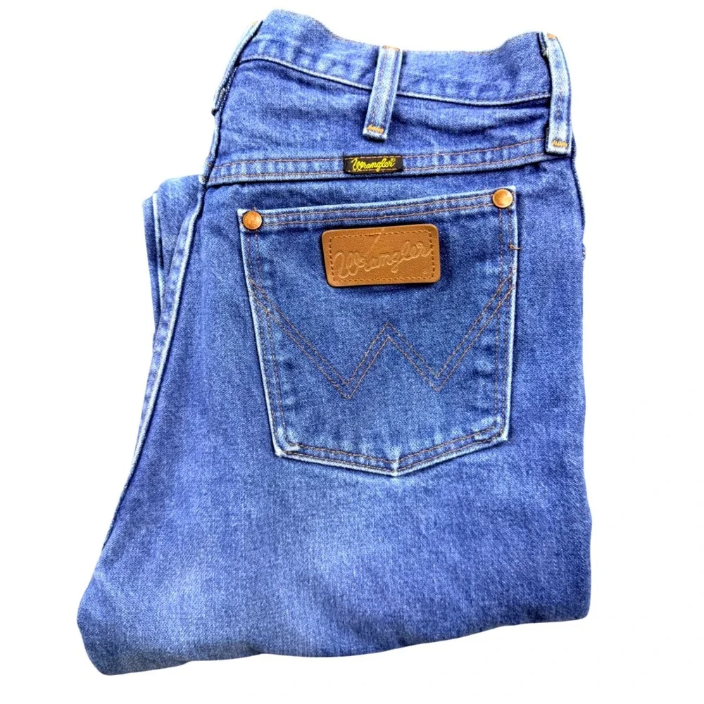 Wrangler 13MWZ Mens Blue Cowboy Cut Jeans 31x36‎ Made in USA Y2K Vintage Denim